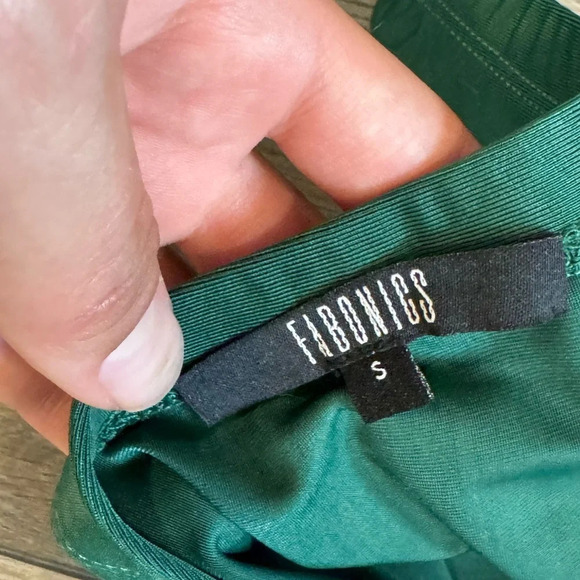 NWT Fabonics Women Green High Waisted Crisscross Swimsuit Bikini Set 2pc - Picture 9 of 9